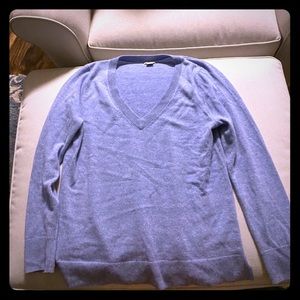 Jcrew blue cashmere sweater medium